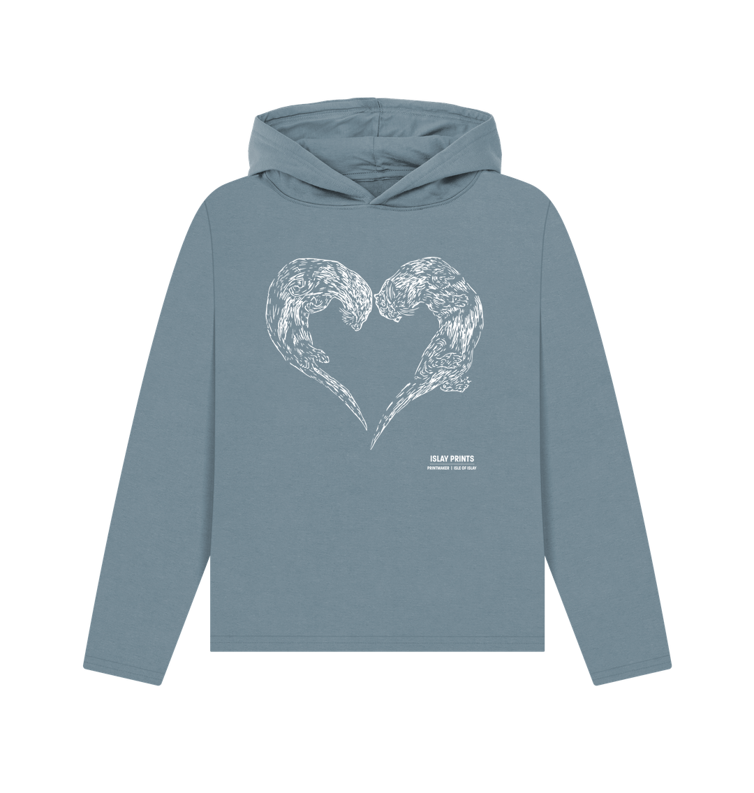 Stone Blue Women's Relaxed Fit Otter Hoodie