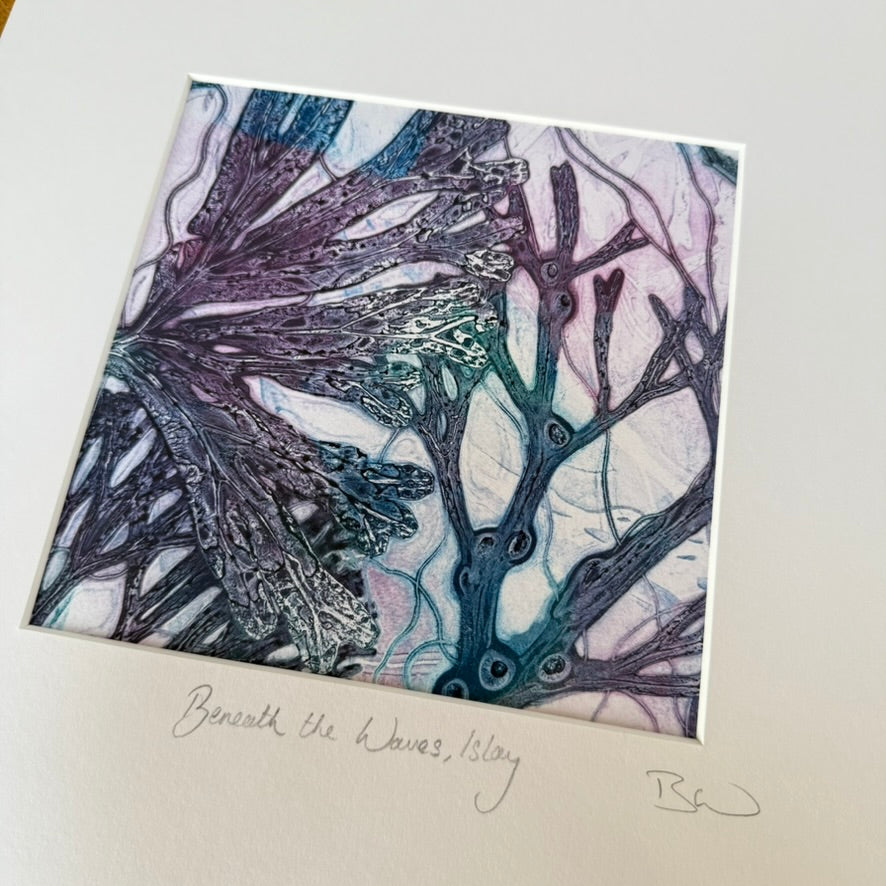 Beneath the Waves - Original Unique Monoprint, Isle of Islay (v)