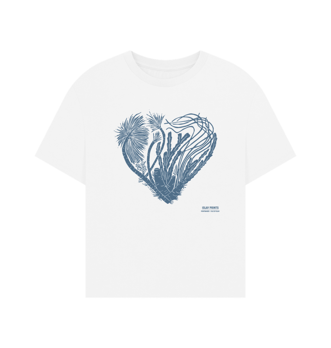 White Women's Over Sized Underwater Love T-Shirt