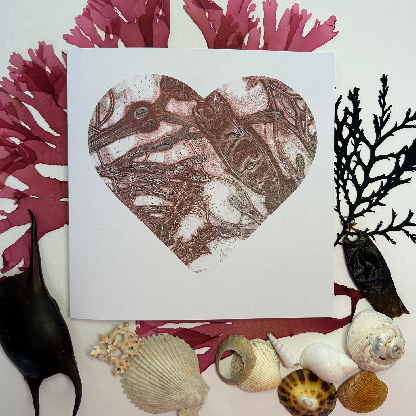 Handprinted Valentines Card - Islay's Strandline 13