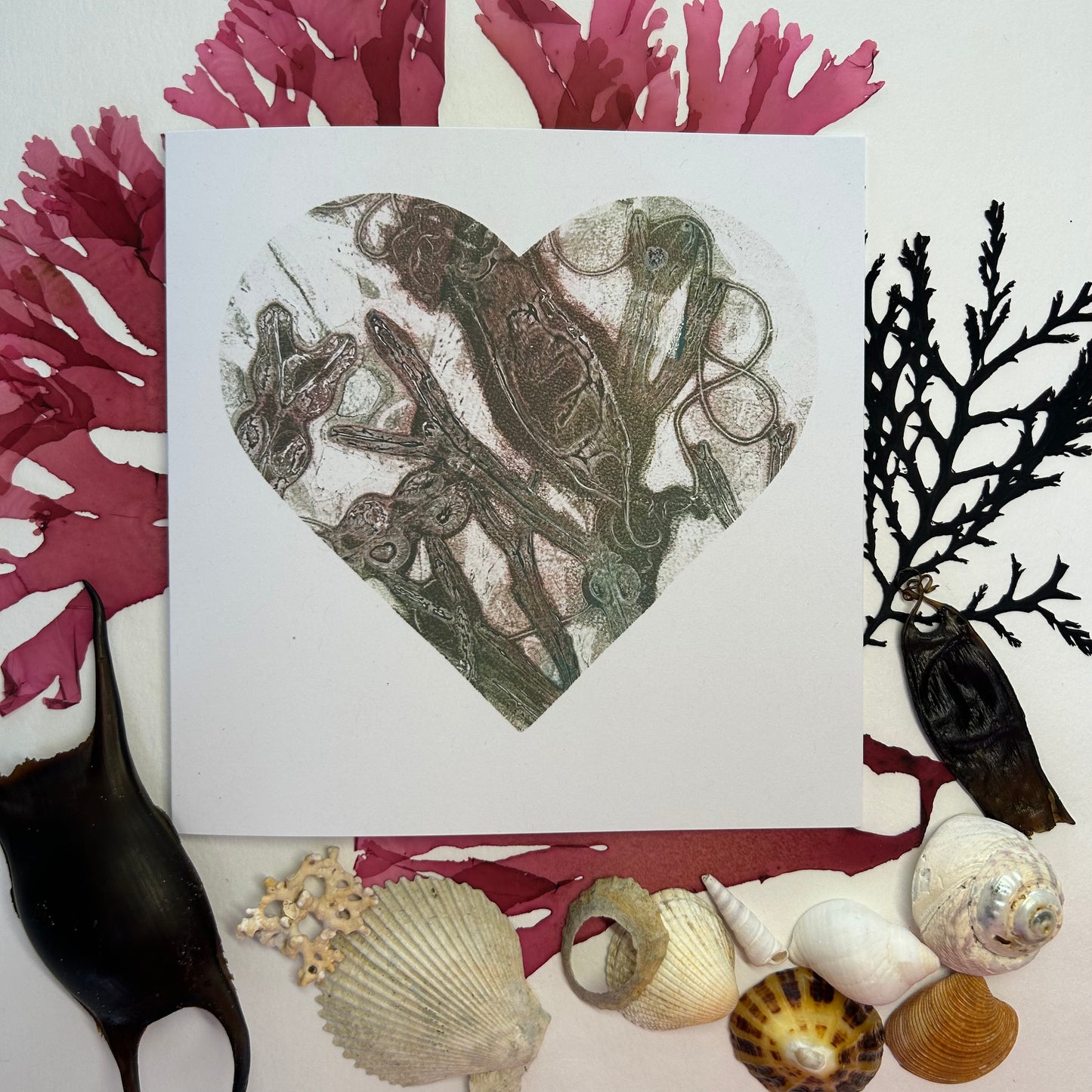 Handprinted Valentines Card - Islay's Strandline 15