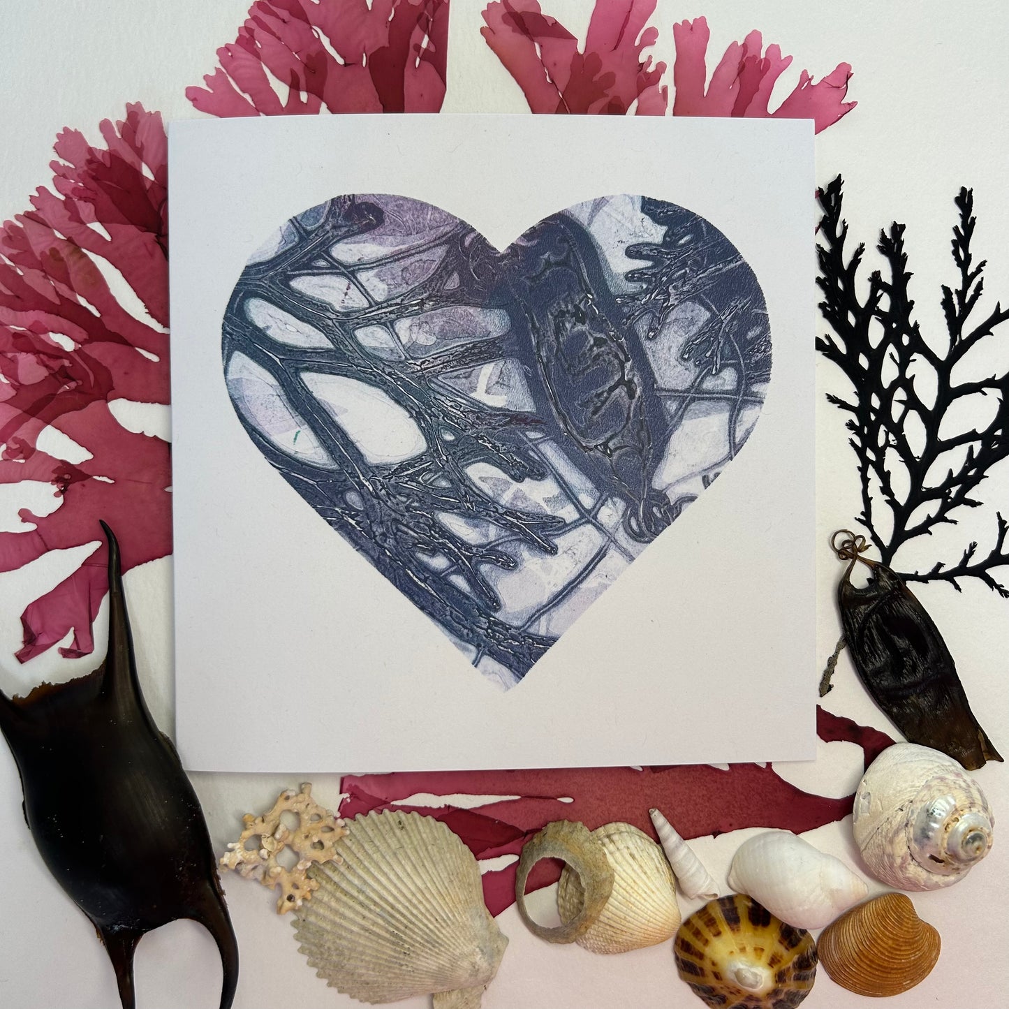 Handprinted Valentines Card - Islay's Strandline 9