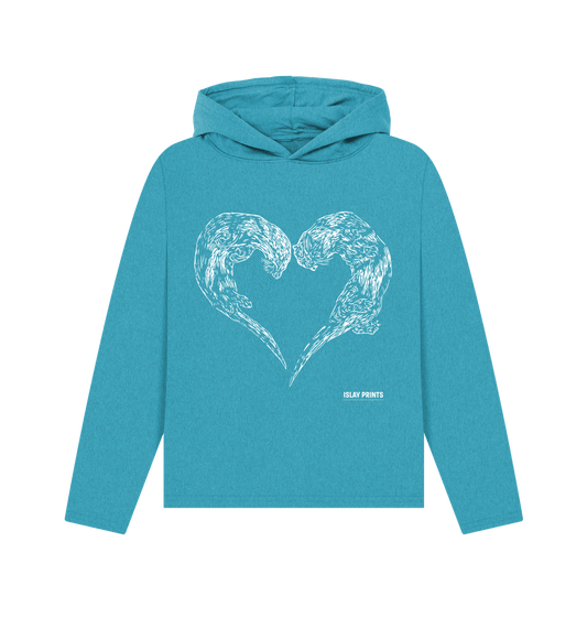 Ocean Blue Women's Relaxed Fit Remill Otter Hoodie